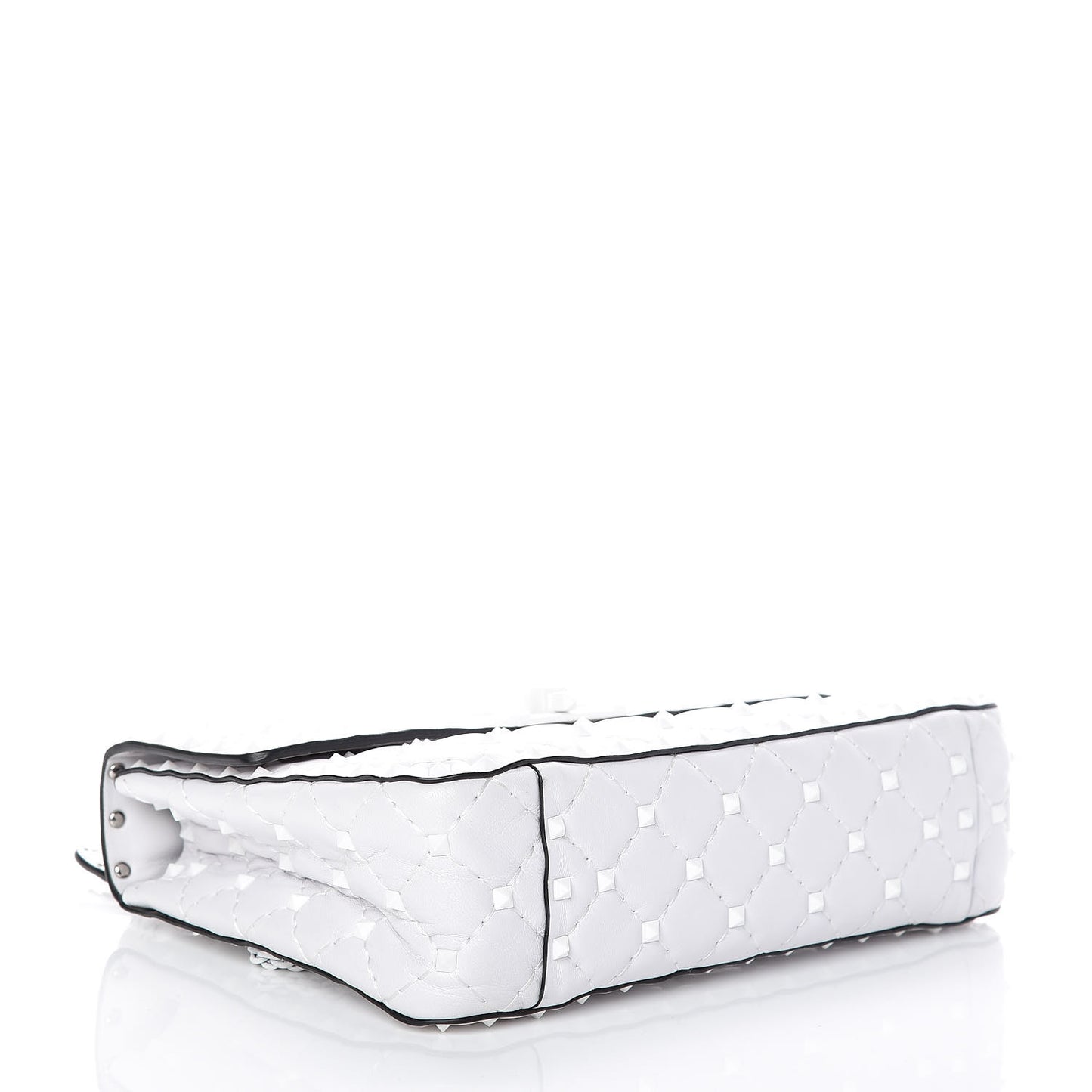 Lambskin Medium Free Rockstud Spike Shoulder Bag Optic White