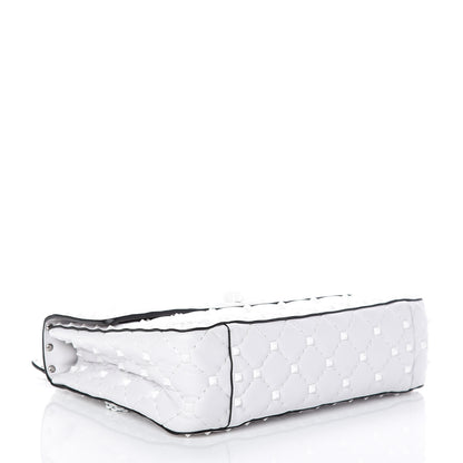 Valentino Garavani Lambskin Medium Free Rockstud Spike Shoulder Bag Optic White 4 of 10