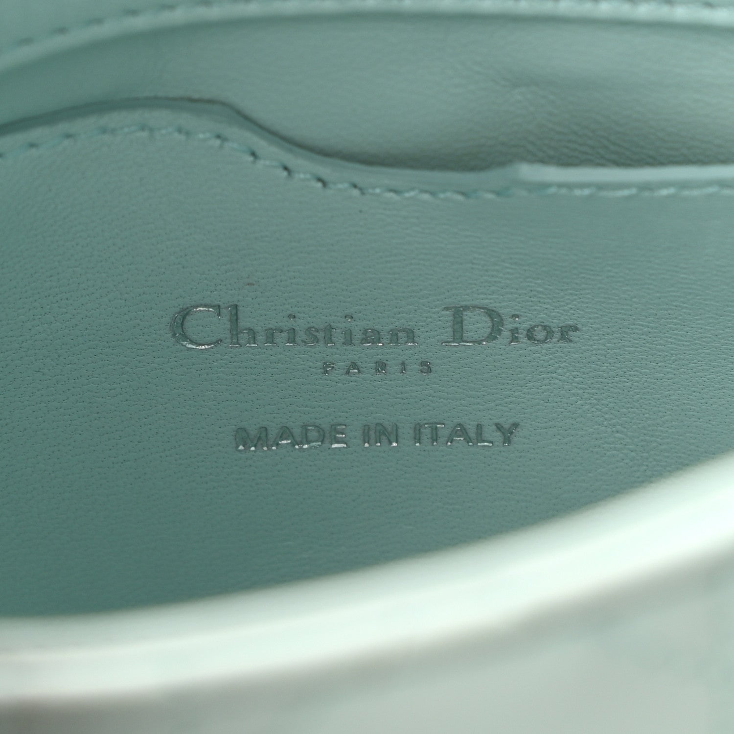 Christian Dior Lambskin Cannage Micro Lady Dior Turquoise 5 of 10