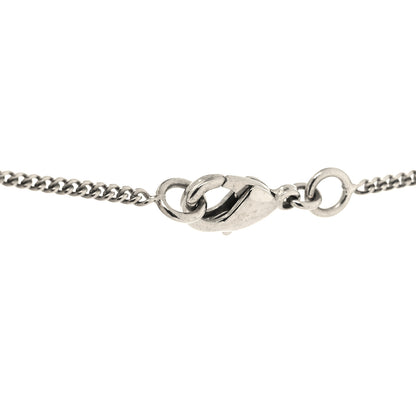 Chanel Crystal Timeless CC Necklace Silver 4 of 5