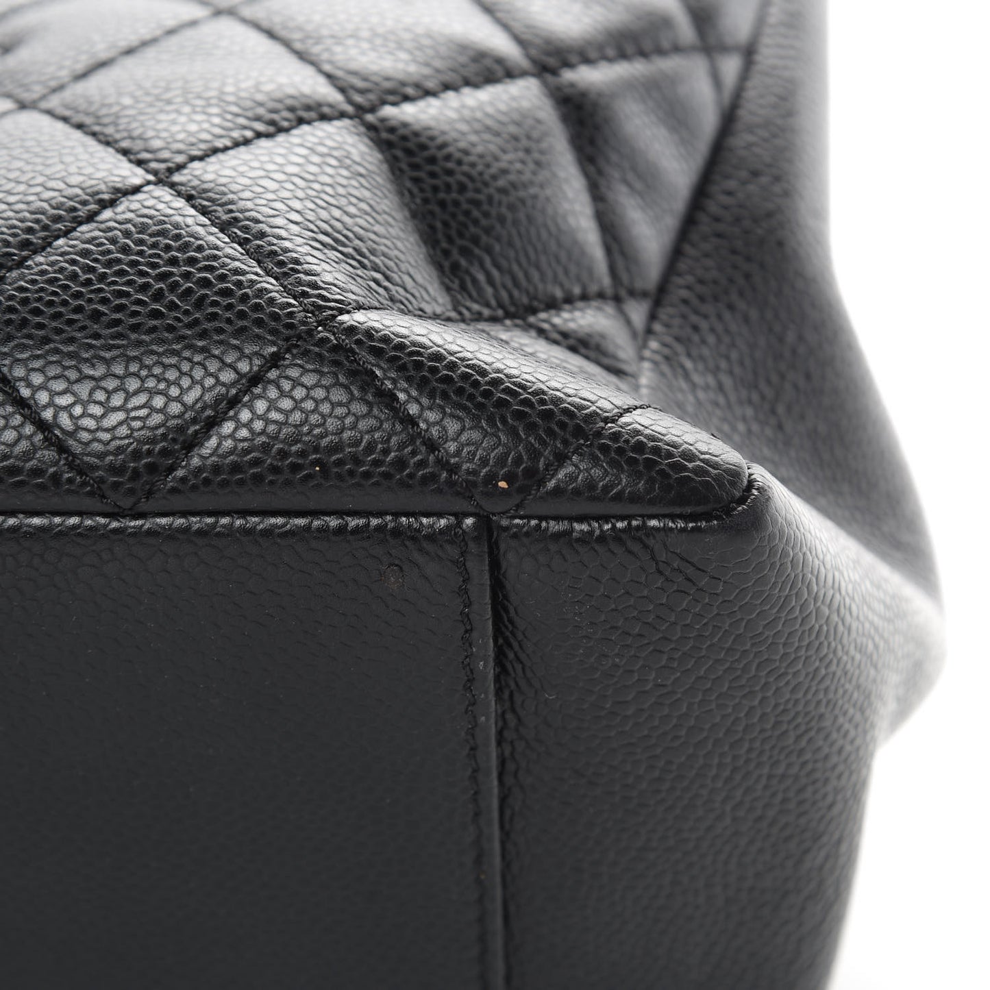 Caviar Quilted Grand Shopping Tote GST Black