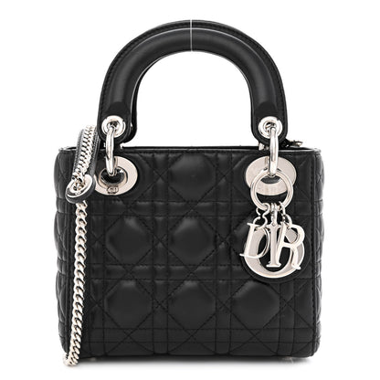 Christian Dior Lambskin Cannage Mini Lady Dior Black 1 of 11