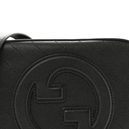 Gucci Sakai Be Green Calfskin Diagonal Stitched Small Blondie Shoulder Bag Black 8 of 11