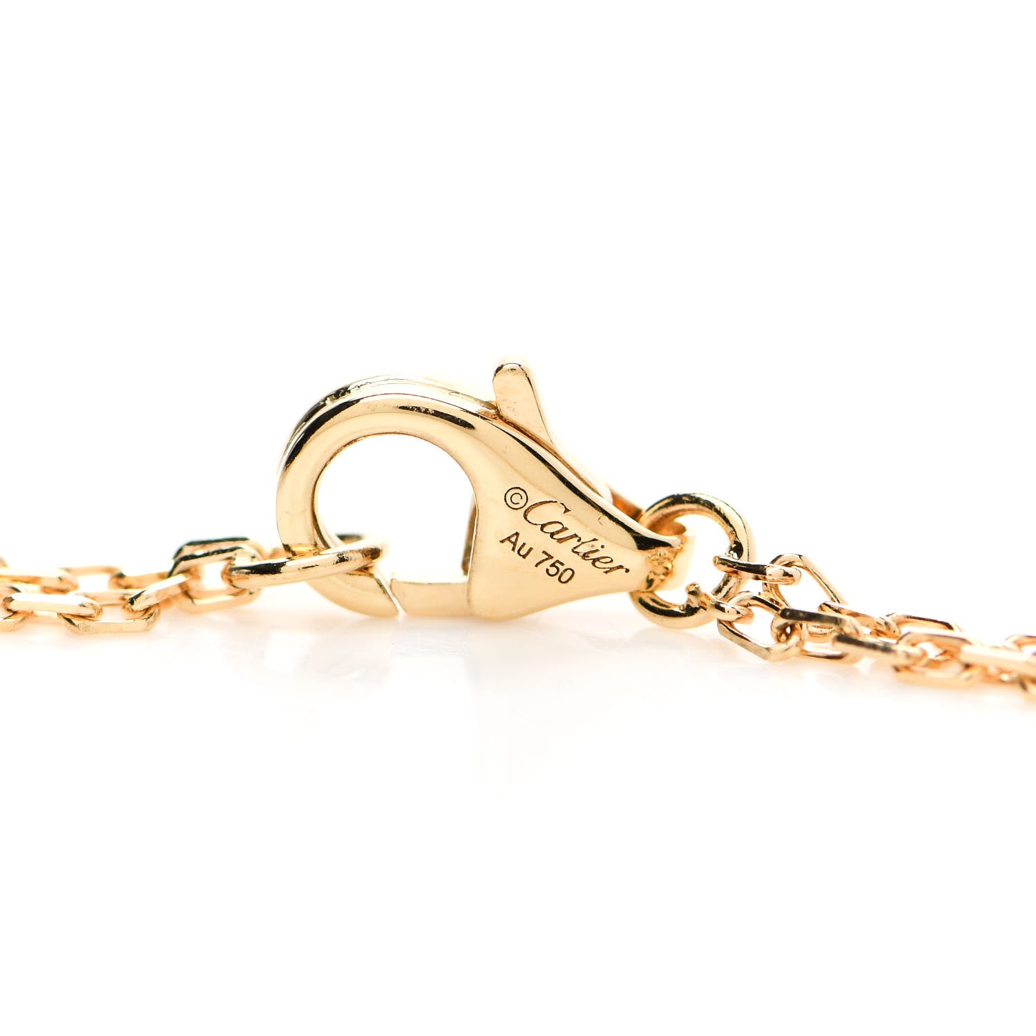 Cartier 18K Yellow Gold 2 Diamond LOVE Necklace 3 of 5
