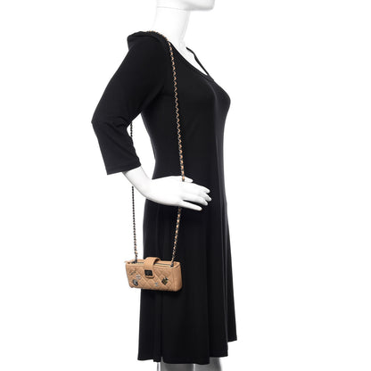 Chanel Metallic Aged Calfskin Lucky Charms 2.55 Reissue Mini Clutch With Chain Beige 2 of 13