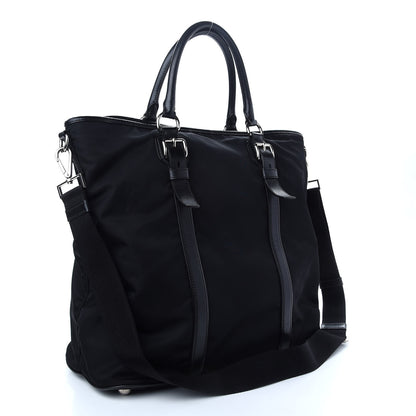 Prada Tessuto Nylon Saffiano Weekender Black 2 of 8