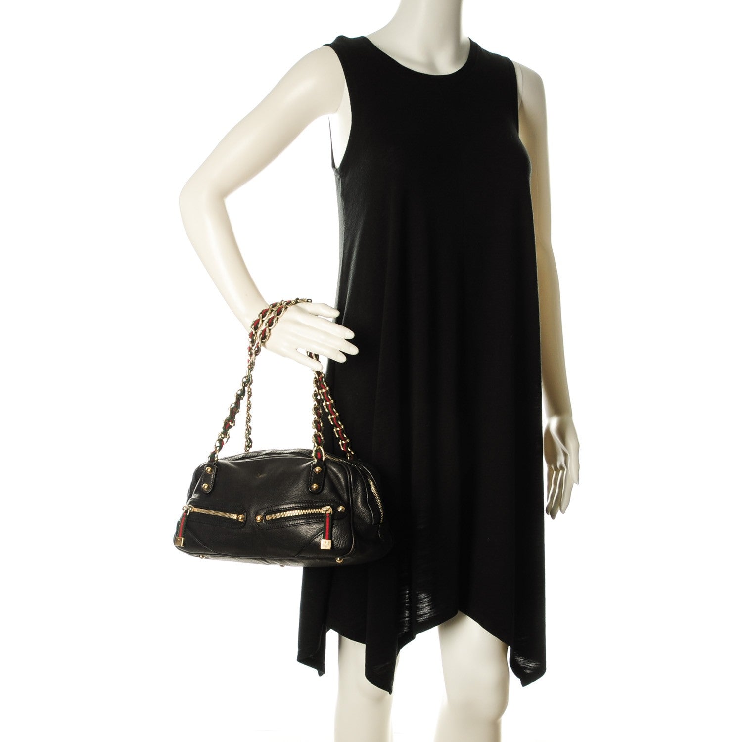 Gucci Goatskin Small Capri Bowler Black 2 of 7
