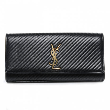 Saint Laurent Quilted Leather Cassandre Clutch Black 1 of 8