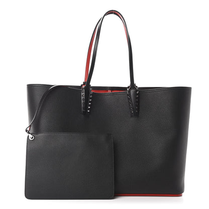 Christian Louboutin Calfskin Spikes East West Cabata Tote Black 1 of 10