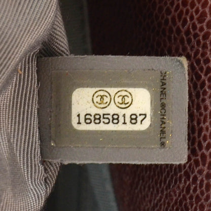 Chanel Grained Calfskin Maxi Elastic Flap Bordeaux 8 of 10