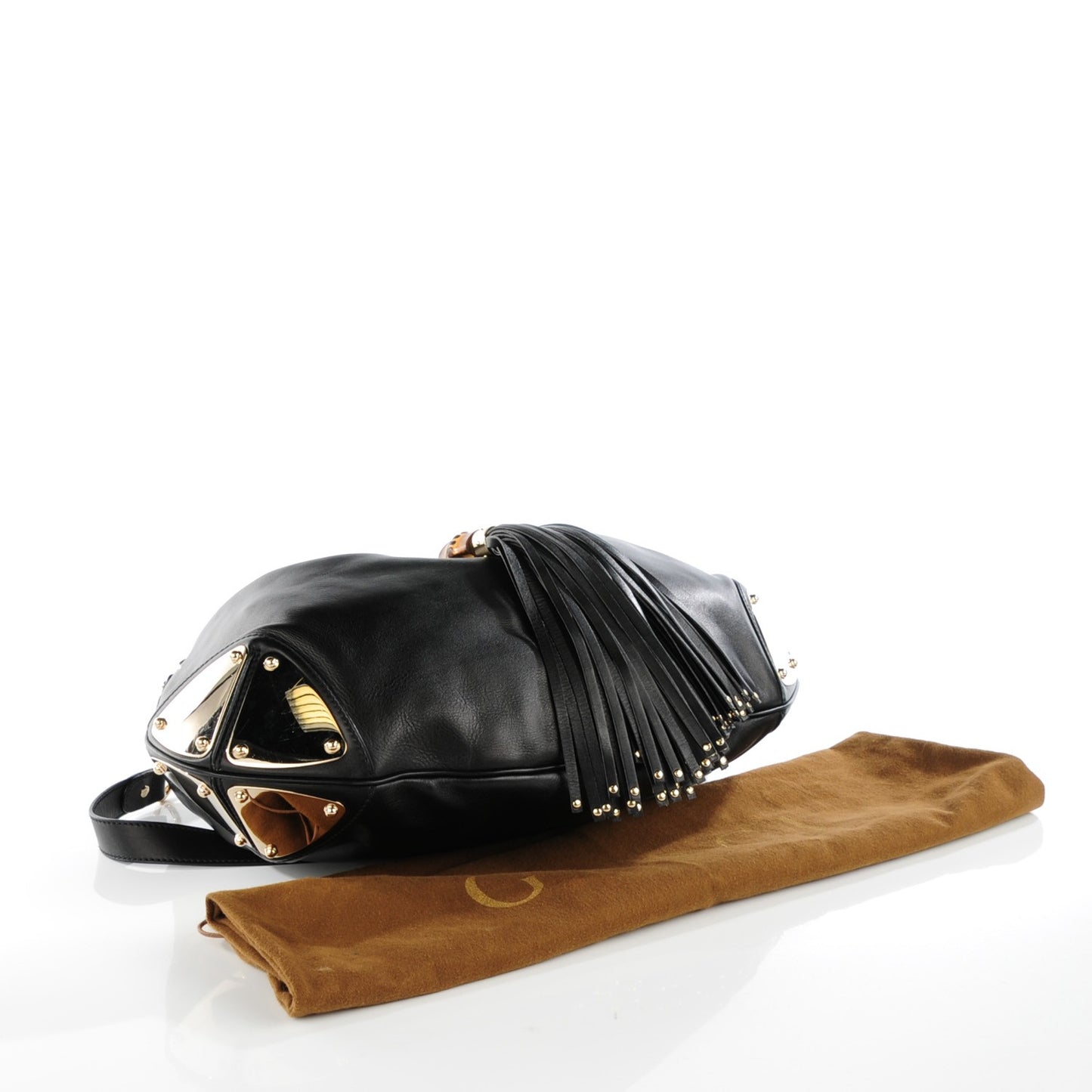 Calfskin Large Indy Top Handle Hobo Black