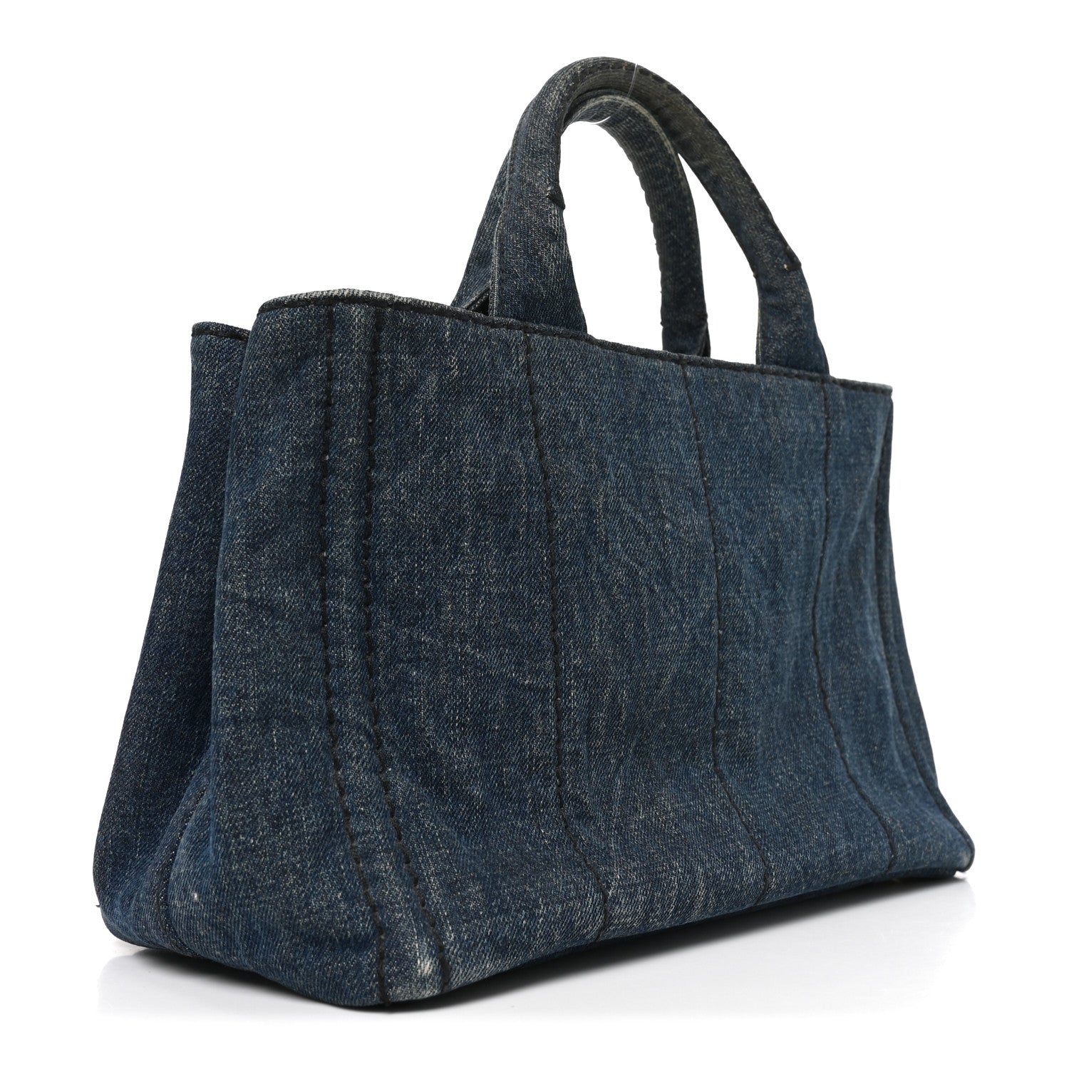 Prada Denim Canapa Small Logo Tote Avio 3 of 9