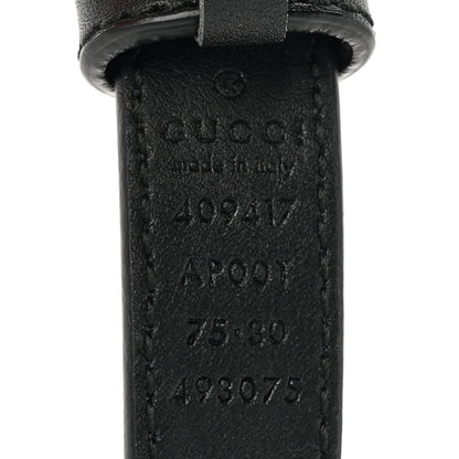 Gucci Calfskin Double G 20mm Belt 75 30 Black 4 of 4