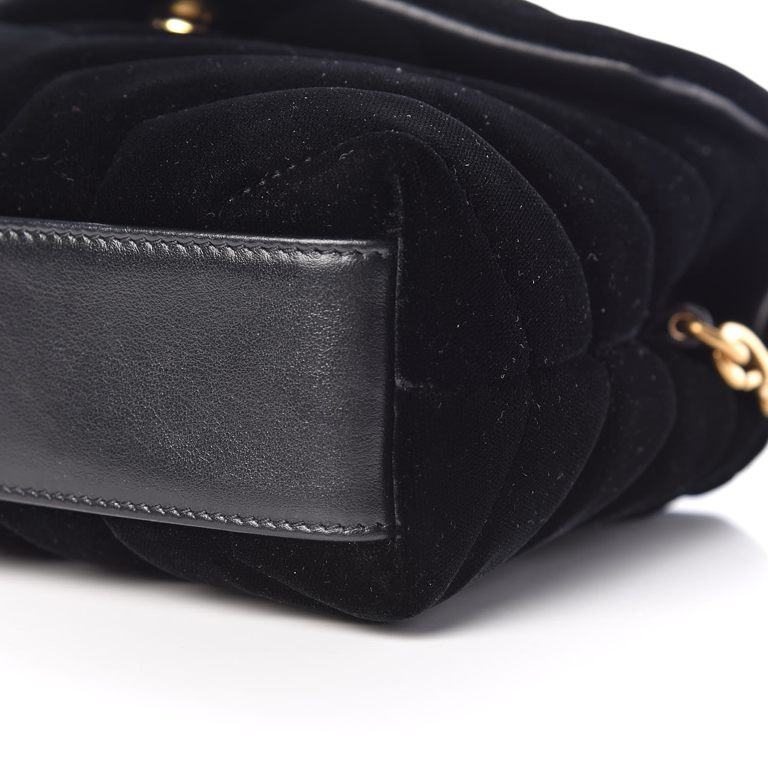 Saint Laurent Velvet Y Quilted Monogram Toy Loulou Chain Satchel French Black 9 of 10