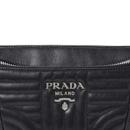Prada Soft Calfskin Impunture Diagramme Belt Bag Black 10 of 10