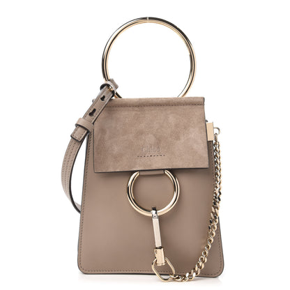 Chloe Suede Calfskin Mini Faye Bracelet Bag Motty Grey 1 of 9