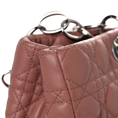 Christian Dior Lambskin Cannage Large Dior Soft Shopping Tote Bois de Rose 9 of 20