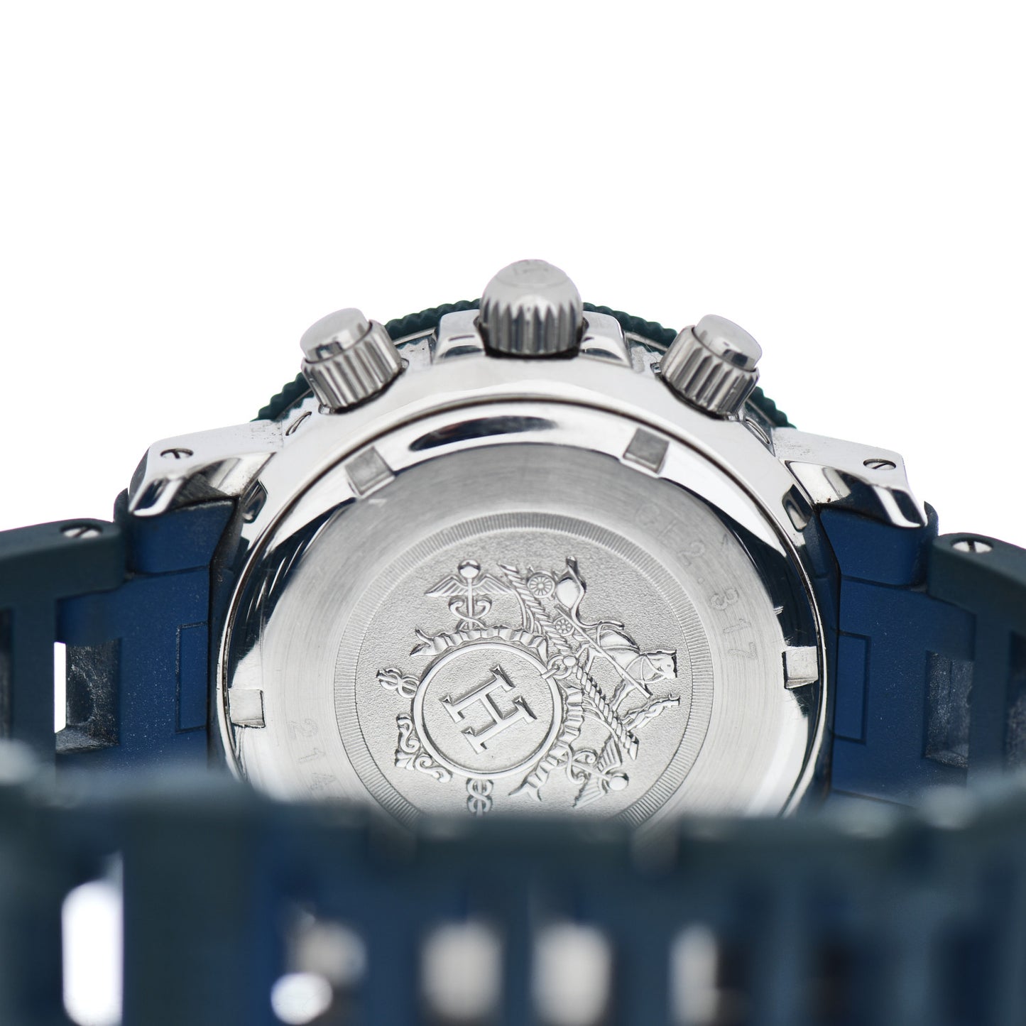 Stainless Steel Rubber 33mm Clipper Chronograph Diver Watch Blue