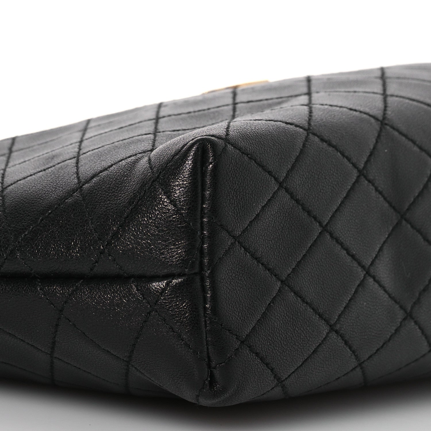 Saint Laurent Lambskin Quilted Gaby Cosmetic Pouch Black 9 of 10
