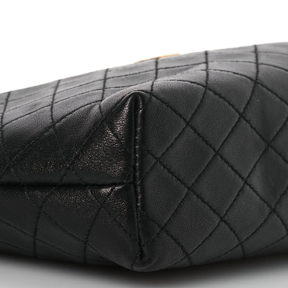 Saint Laurent Lambskin Quilted Gaby Cosmetic Pouch Black 9 of 10