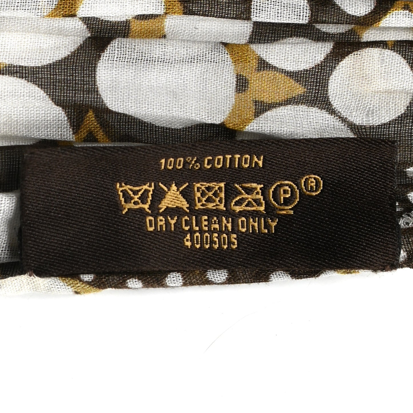 Cotton Monogram Kusama Infinity Dots Pareo Scarf White