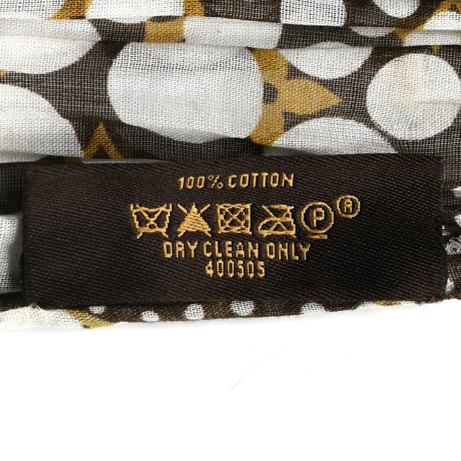 Louis Vuitton Cotton Monogram Kusama Infinity Dots Pareo Scarf White 4 of 6