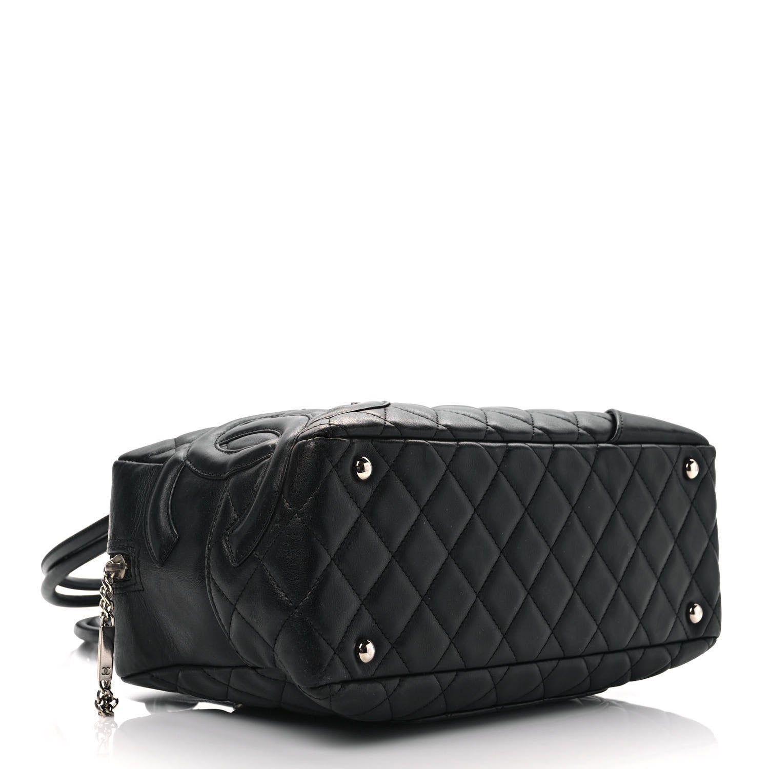 Chanel Calfskin Quilted Large Cambon Bowler Black 4 of 16