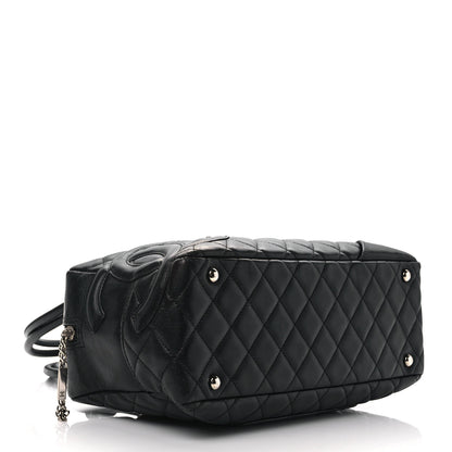 Chanel Calfskin Quilted Large Cambon Bowler Black 4 of 16