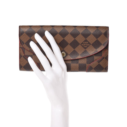 Louis Vuitton Damier Ebene Caissa Wallet Cherry 2 of 8