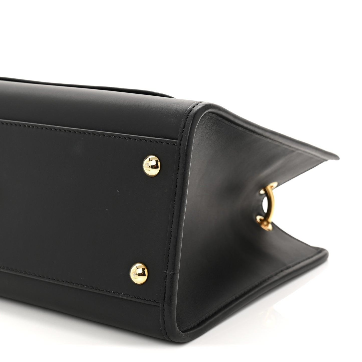 Vitello Century F is Fendi FF 1974 Embossed Small Runaway Satchel Black Maya