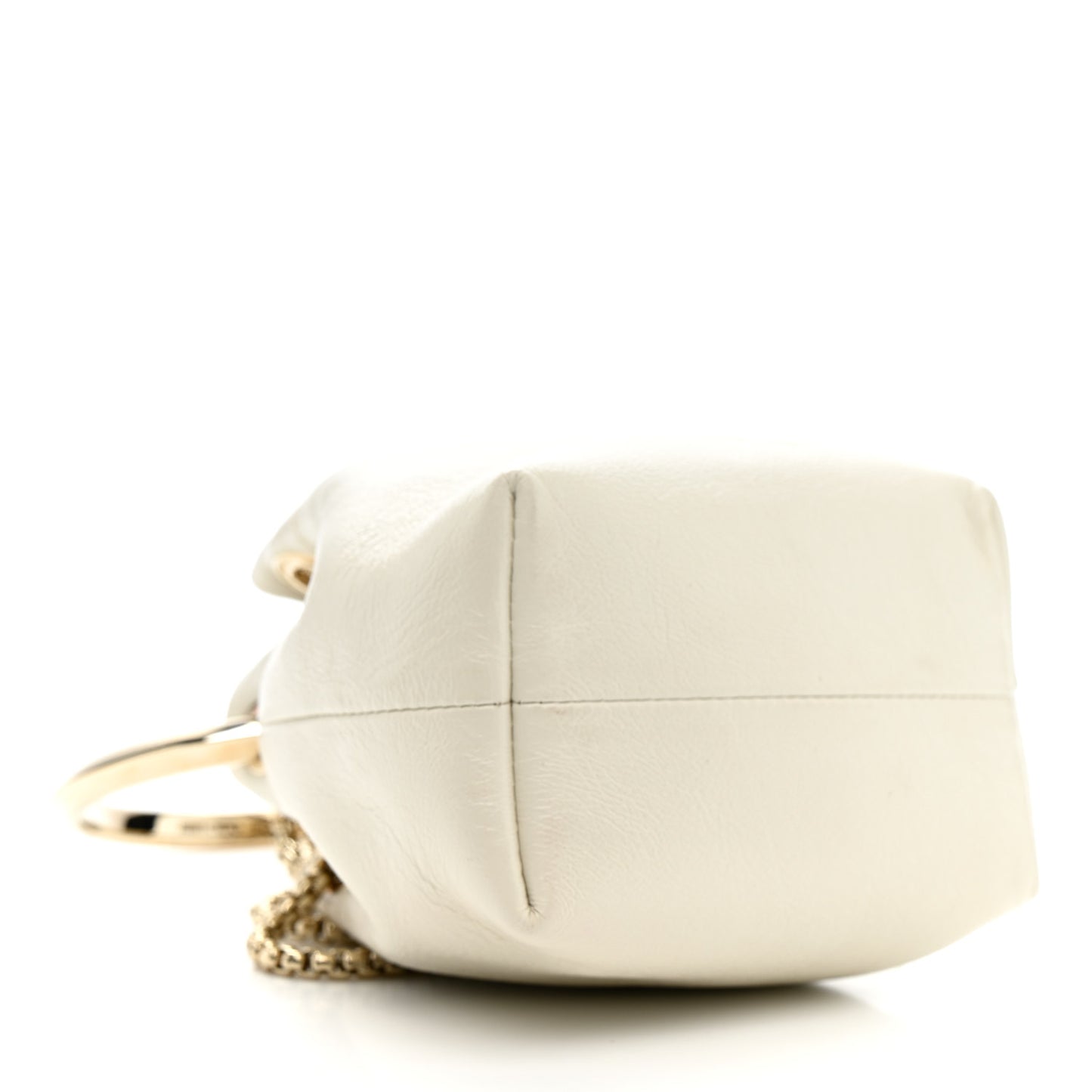 Goatskin Bon Bon Bucket Bag White