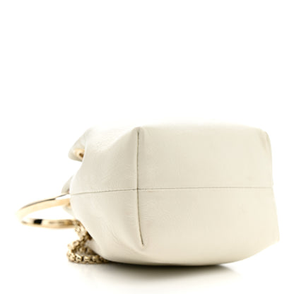 Jimmy Choo Goatskin Bon Bon Bucket Bag White 4 of 10