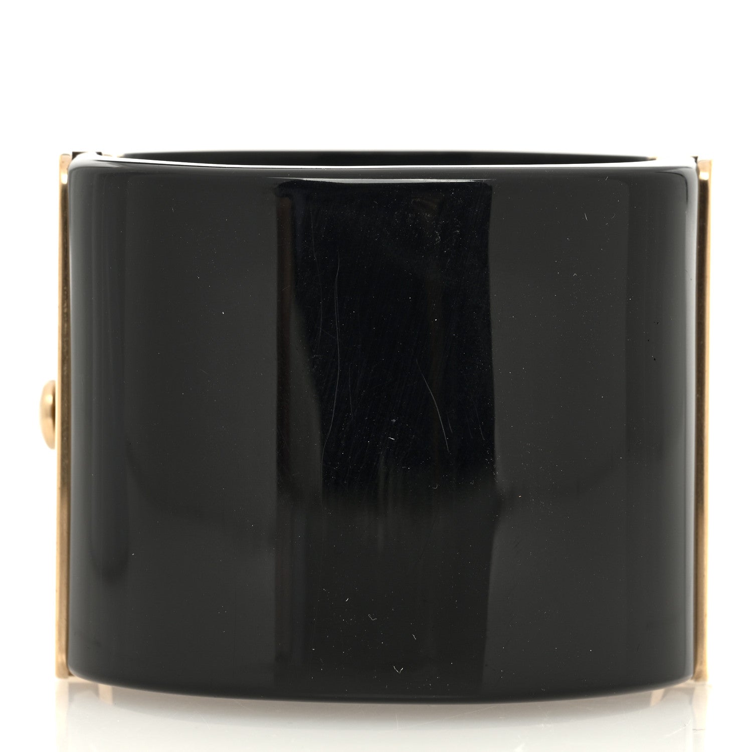 Chanel Resin Pearl CC Cuff Black 3 of 6