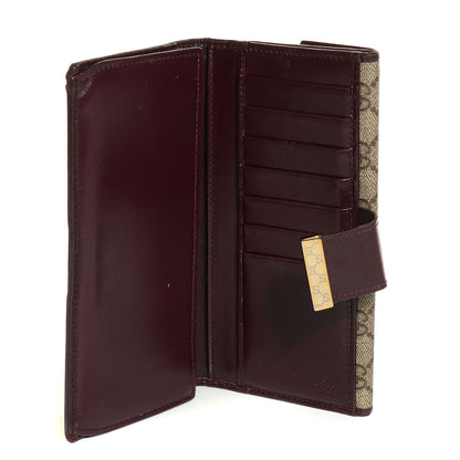 Gucci GG Plus Monogram Icon Bar Continental Wallet Bordeaux 6 of 8