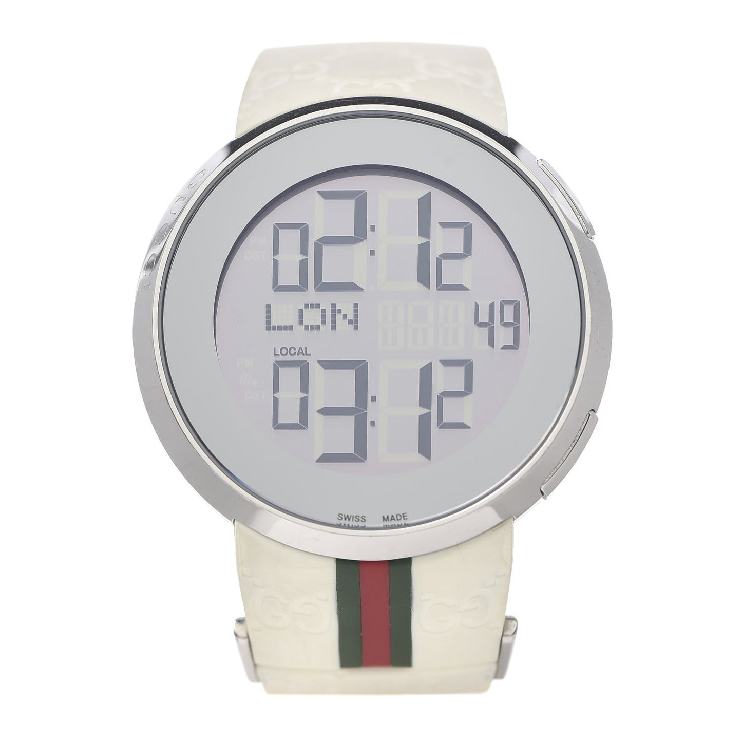 Stainless Steel Rubber 45mm Digital I-Gucci Web Watch