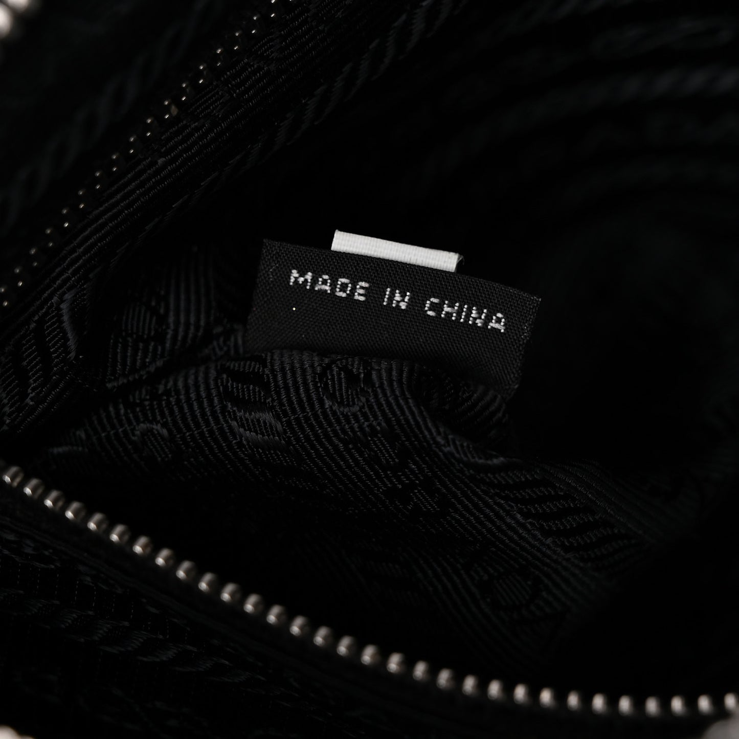 Nylon Tessuto Impuntu Quilted Crossbody Bag Black