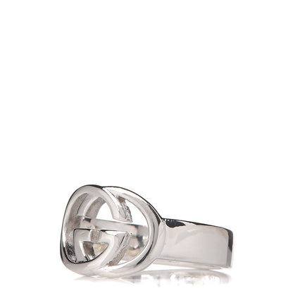 Gucci Sterling Silver Interlocking G Ring 53 6.25 3 of 5