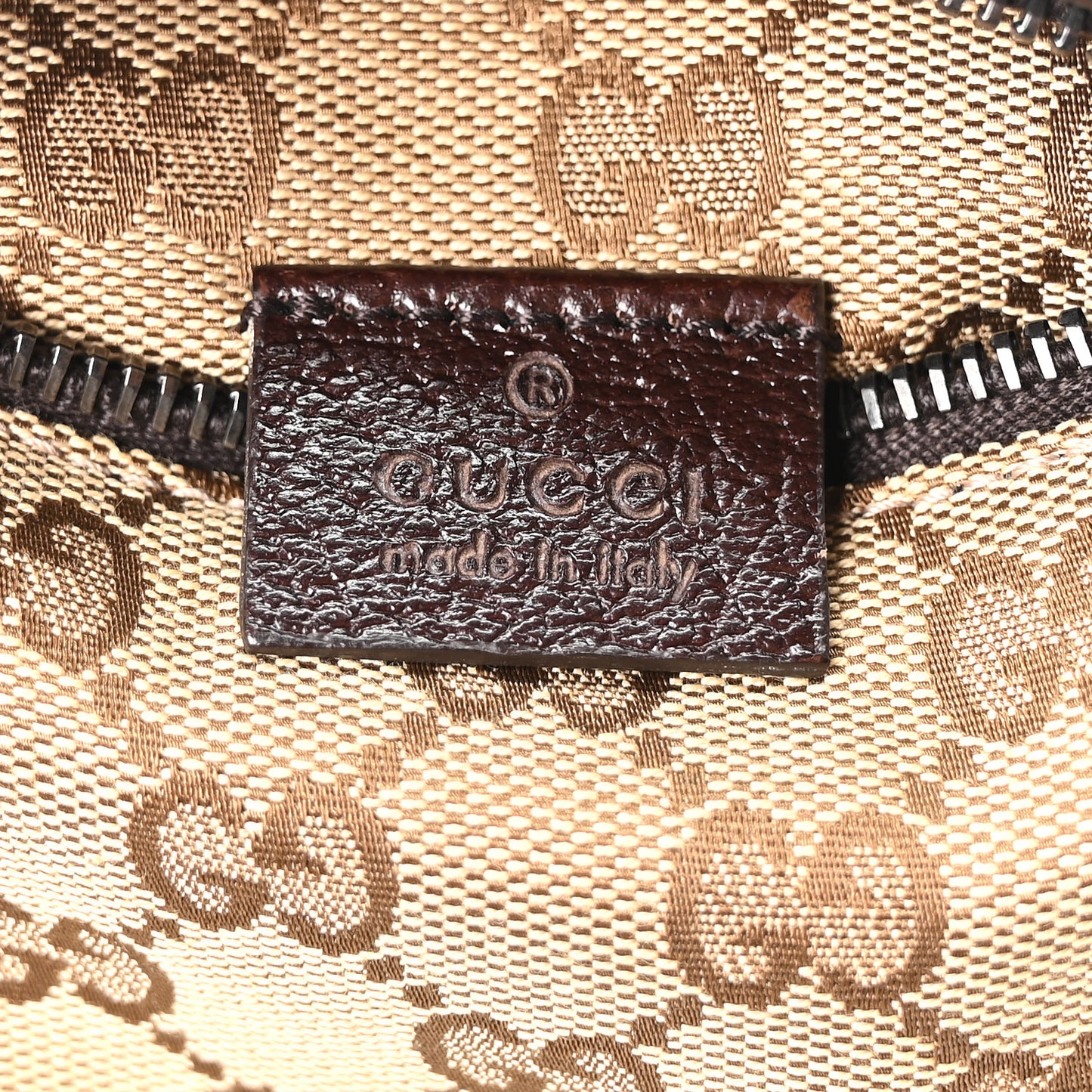 GG Monogram Web Double Pocket Belt Bag Dark Brown