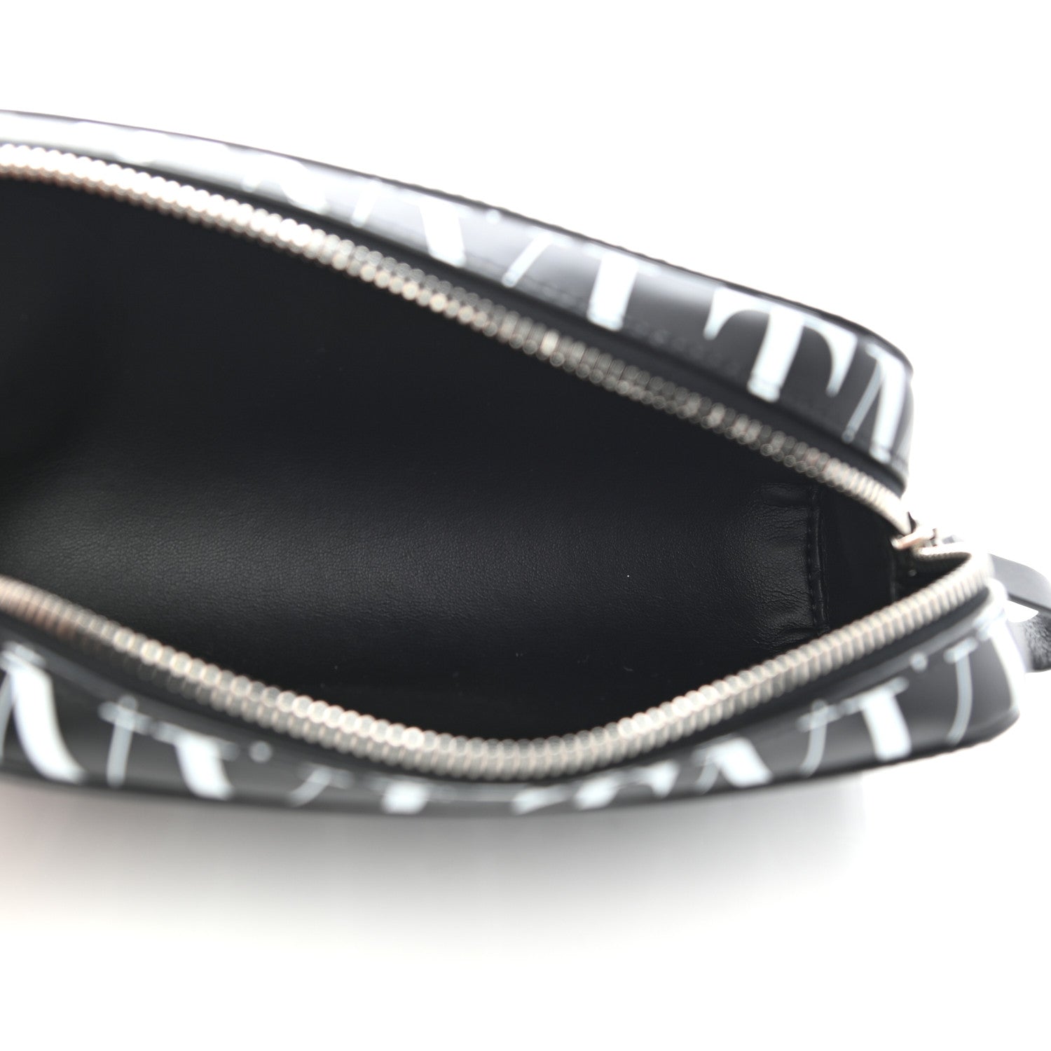 Valentino Garavani Calfskin VLTN Times Wash Bag Black White 5 of 8