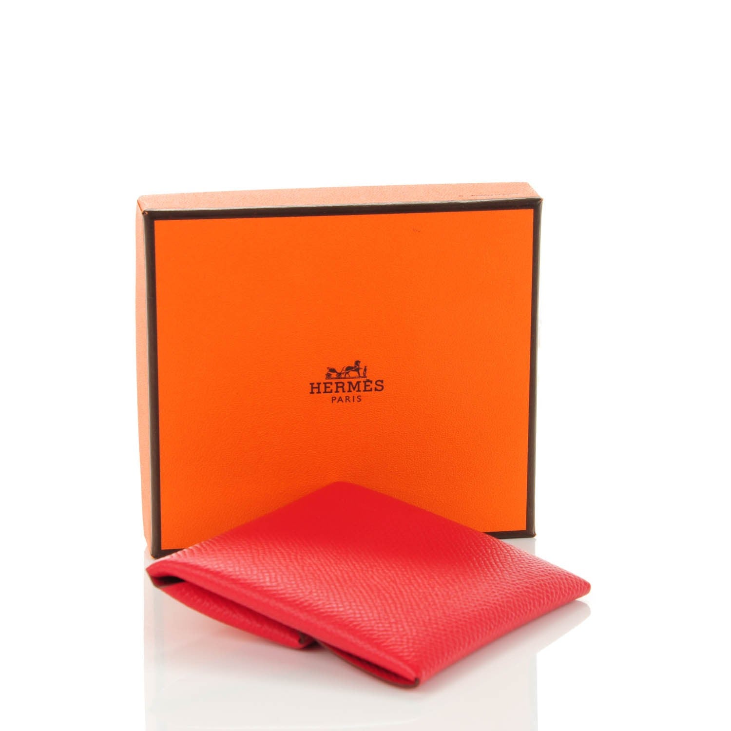 Hermes Epsom Bastia Coin Purse Rouge Casaque 4 of 6