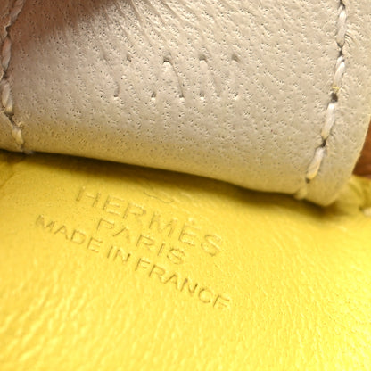 Hermes Milo Lambskin Grigri Rodeo Horse Bag Charm PM Lime Sesame Craie 3 of 4