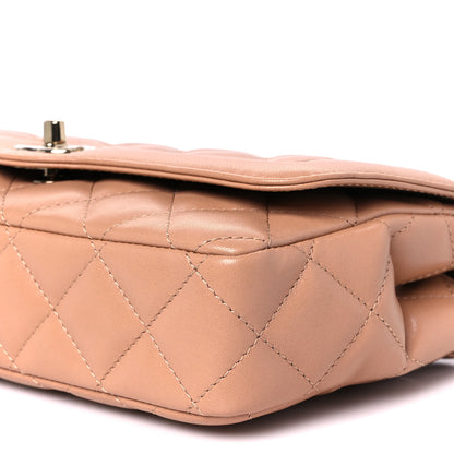 Chanel Crumpled Glazed Lambskin Quilted Small Flap Beige 11 of 12
