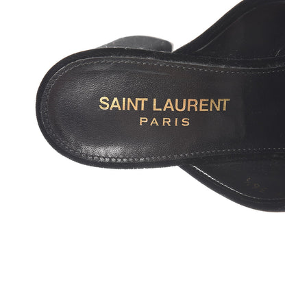Saint Laurent Velvet LouLou Mules 36.5 Black 6 of 8