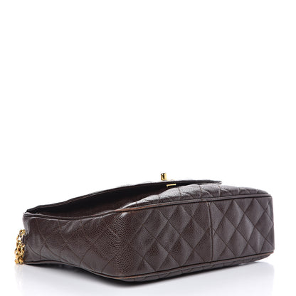 Chanel Caviar Quilted Flap Camera Case Brown 4 of 15