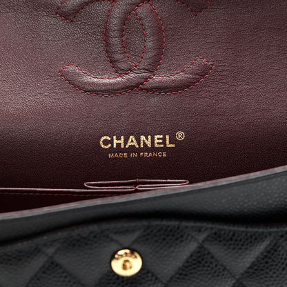 Chanel Caviar Quilted Medium Double Flap Black 10 of 14