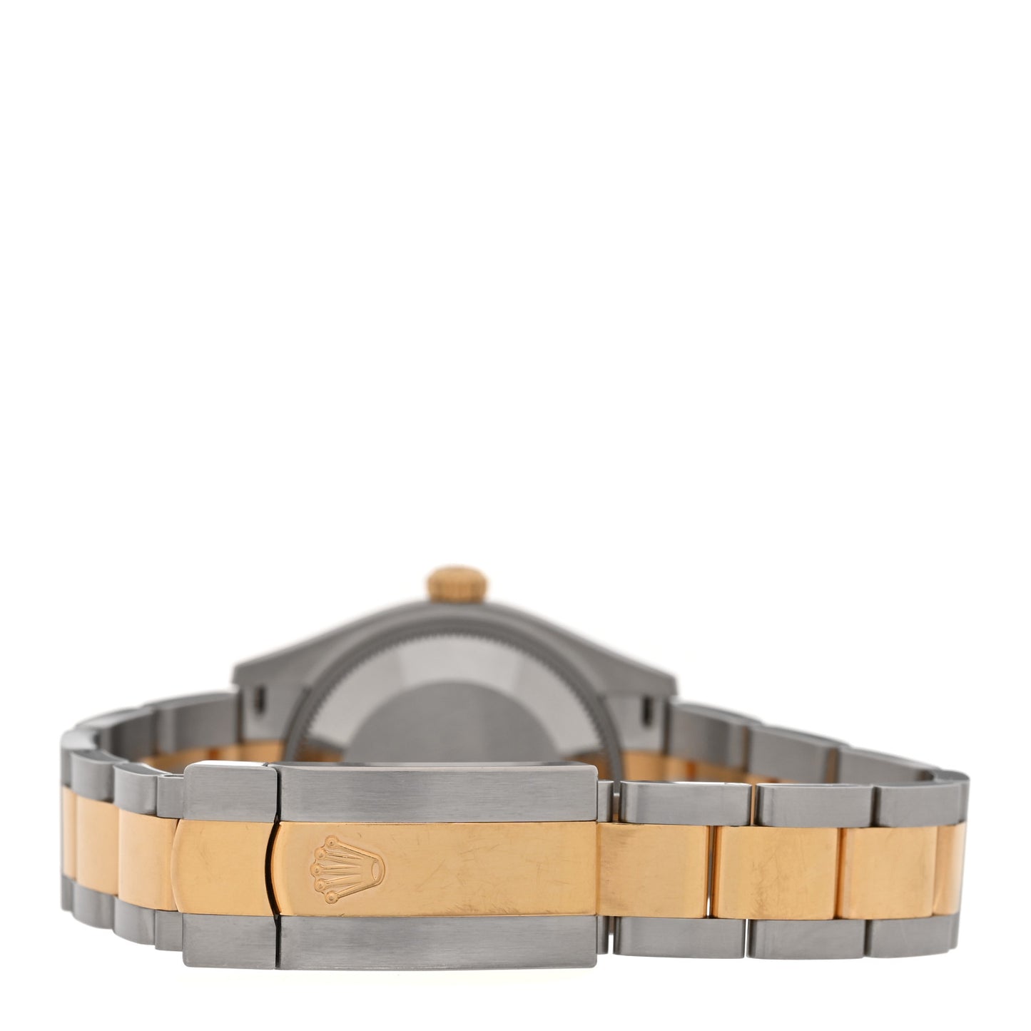 Stainless Steel 18K Yellow Gold Diamond 31mm Oyster Perpetual Datejust Watch Dark Grey 278273