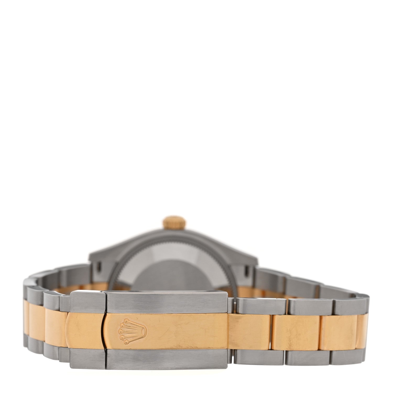 Rolex Stainless Steel 18K Yellow Gold Diamond 31mm Oyster Perpetual Datejust Watch Dark Grey 278273 3 of 5