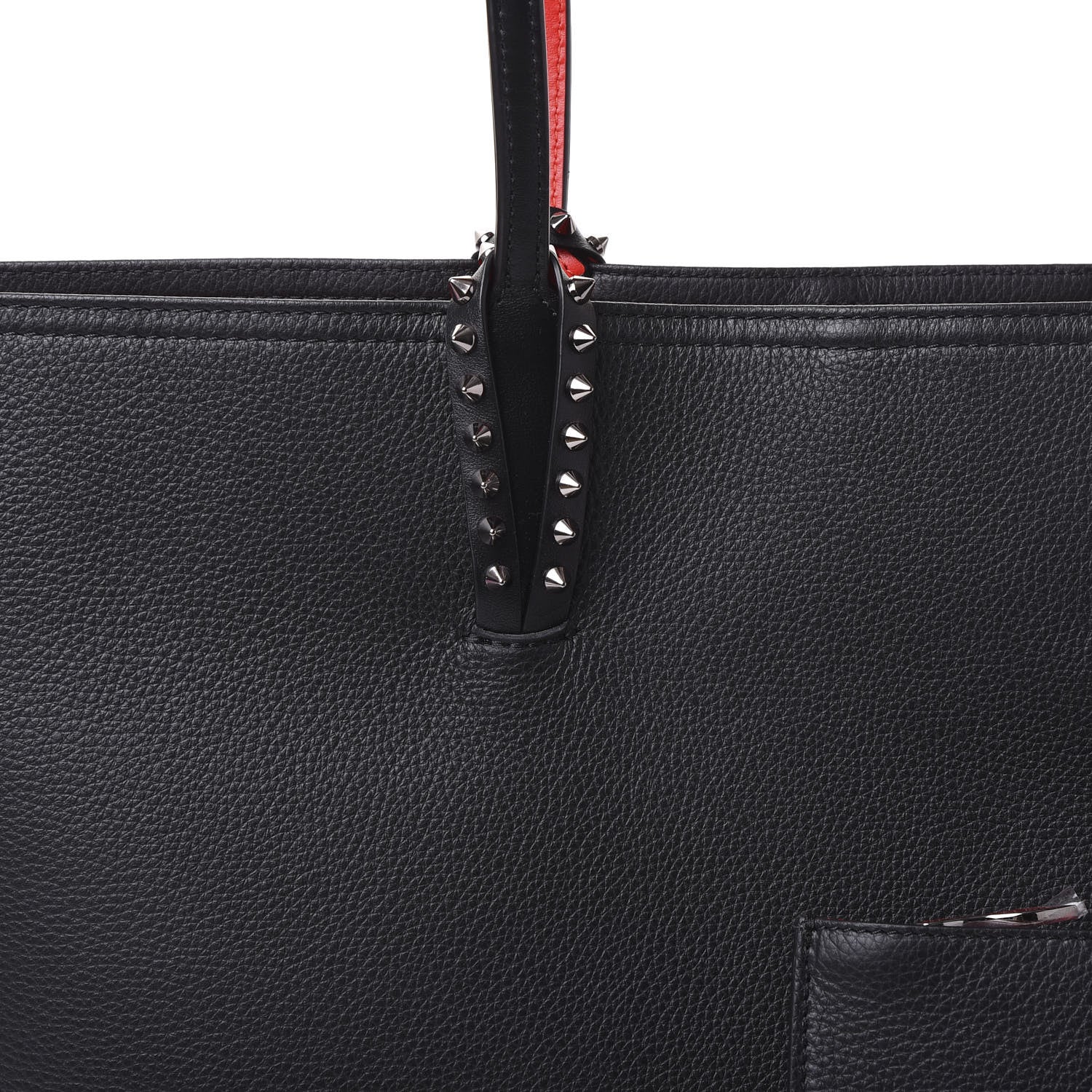 Christian Louboutin Calfskin Spikes East West Cabata Tote Black 11 of 11