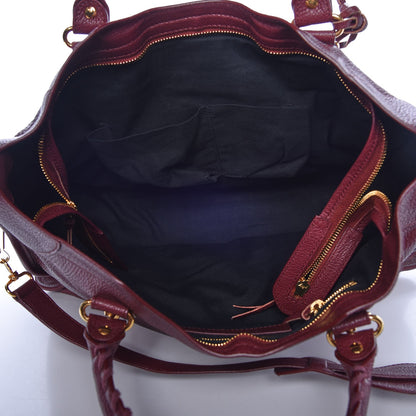 Balenciaga Chevre Gold Metallic Edge Hardware City Bordeaux 5 of 9