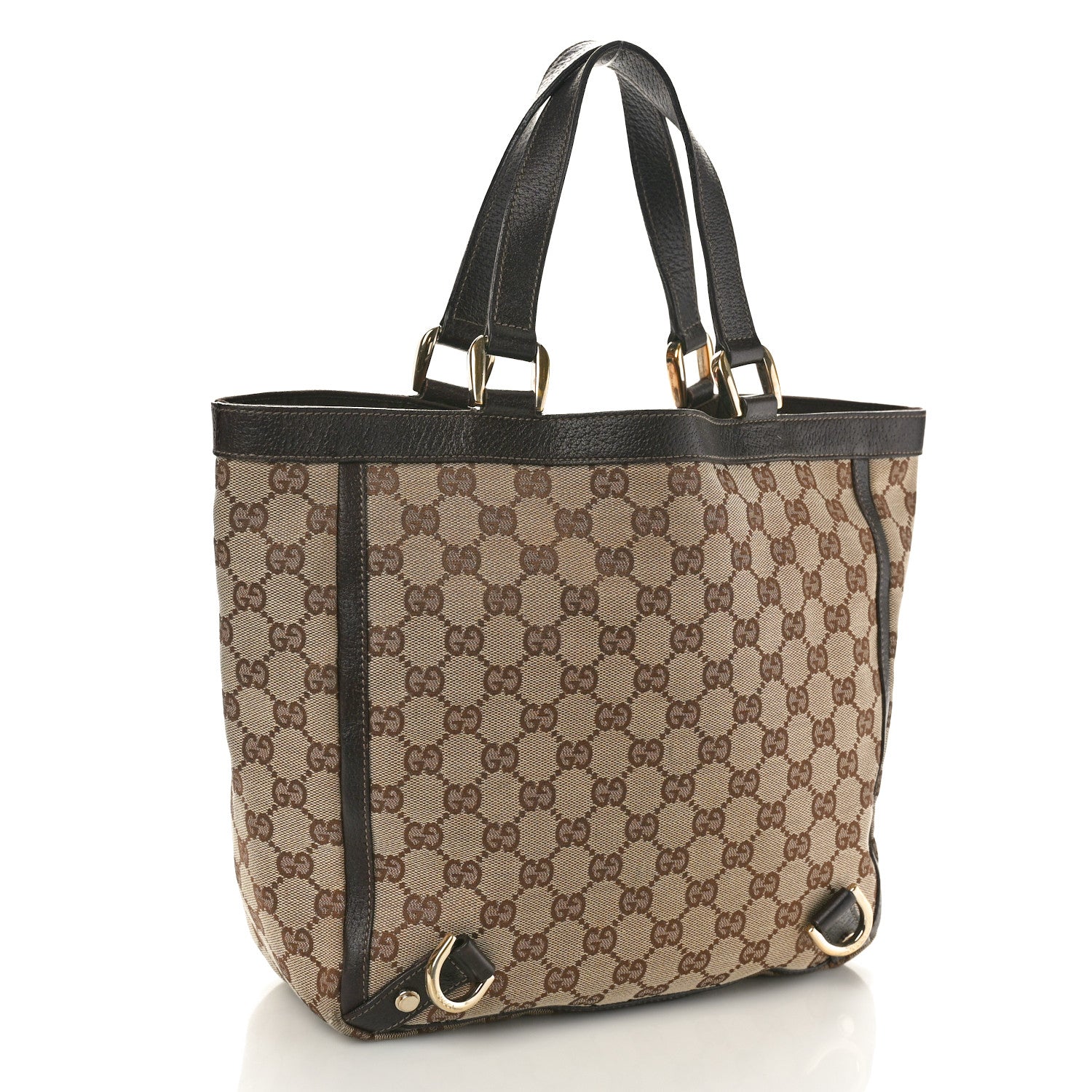 Gucci Monogram Abbey Small Tote Dark Brown 3 of 10